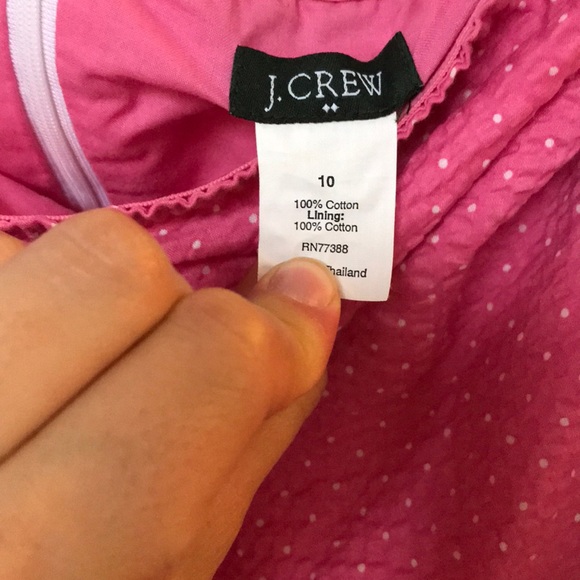 JCrew pink Swiss dot strapless dress 10 - Picture 3 of 6